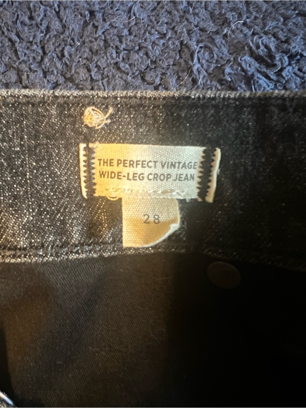 Madewell Perfect Vintage Wide-Leg Crop Jean - Faded Black